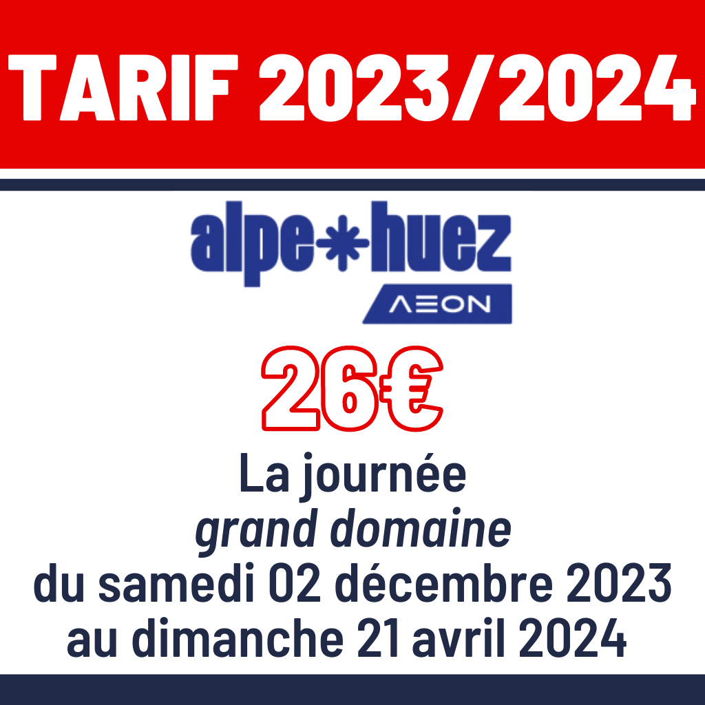 Tarif 23-24 Alpe d'Huez