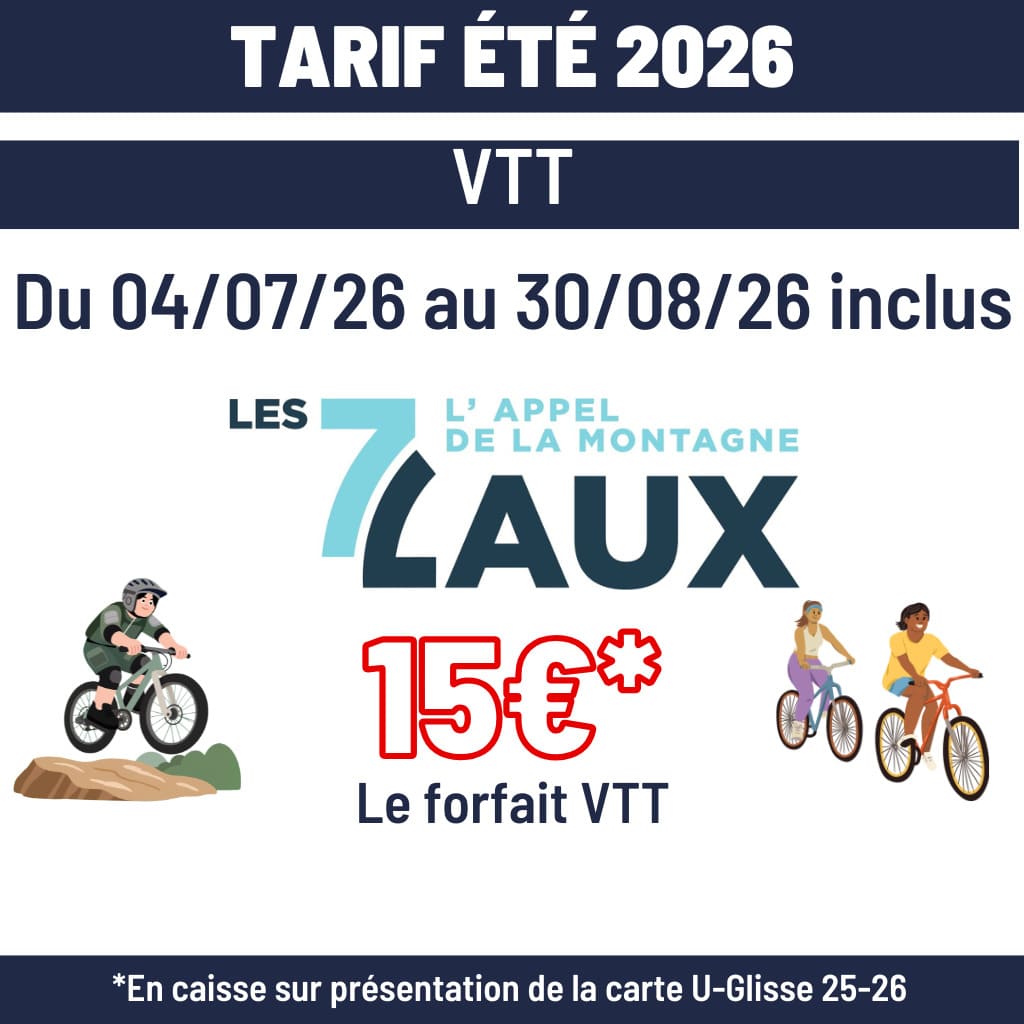 Tarif 2026 été VTT